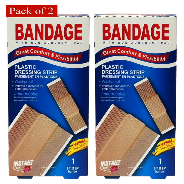 Instant Aid Bande de Pansement en Plastique 100 mm (Lot de 2)