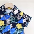 thumbnail image 6 of Baby Toddler Boy Outfits 2T 3T 4T 5T Clothes Summer Kids Pattern Short Sleeve Button Down Shirt & Shorts Set 3-4 Years, 6 of 7