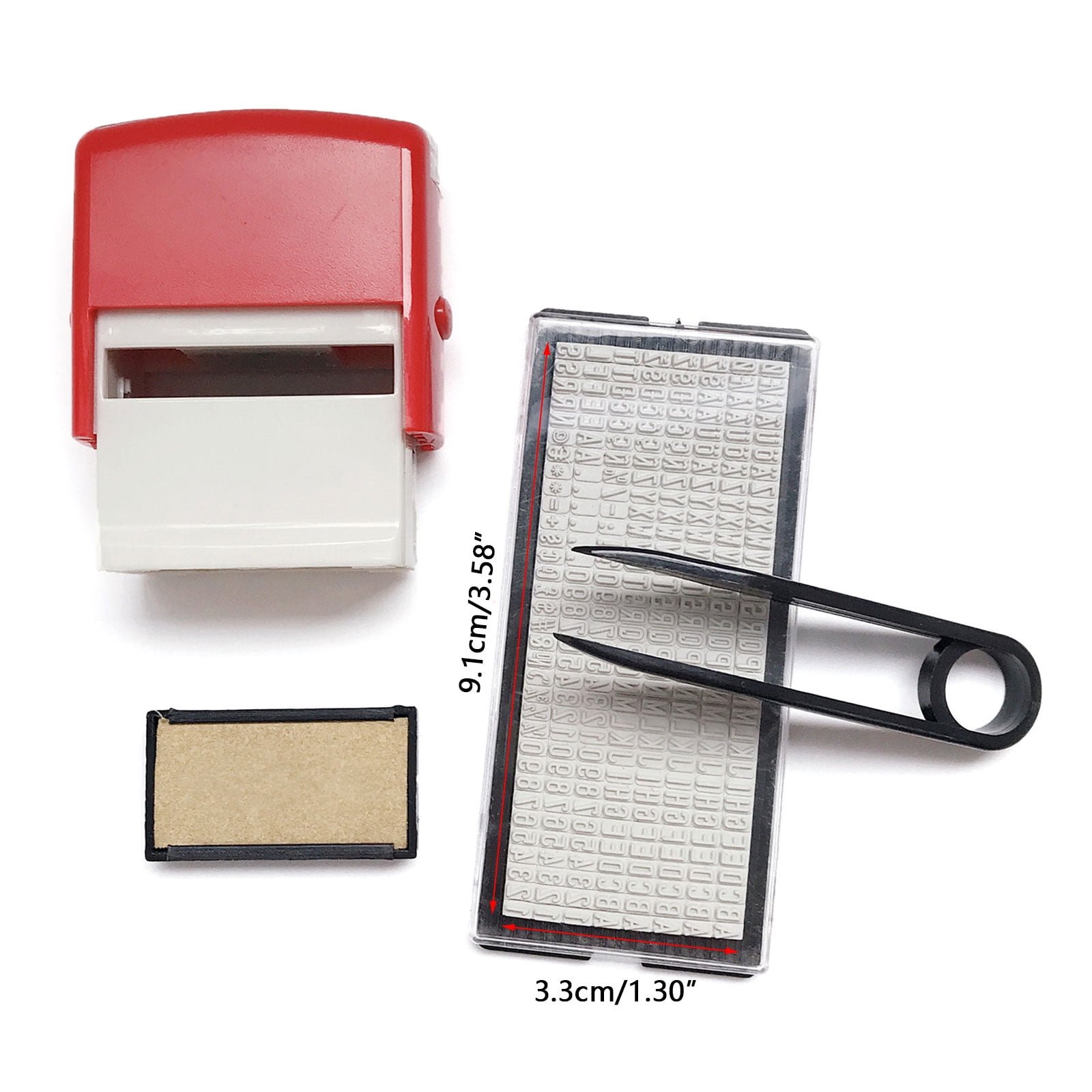 ✪ DIY Rubber Stamp Kit Self Ink Dial Assortment Seal Business Number  Monogram Printing Stamps Address Garage Name Pad Finger Paint 