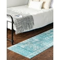 thumbnail image 3 of Rugs.com Lennon Collection Rug – 5 Ft Runner Light Blue Medium Rug Perfect For Hallways, Entryways, 3 of 9