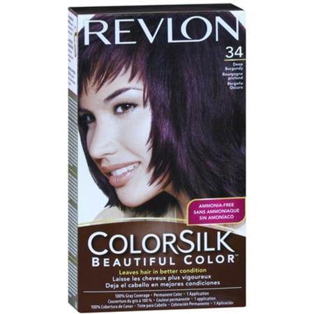 Revlon Colorsilk Hair Color 34 Deep Burgundy 1 Each Pack Of 4