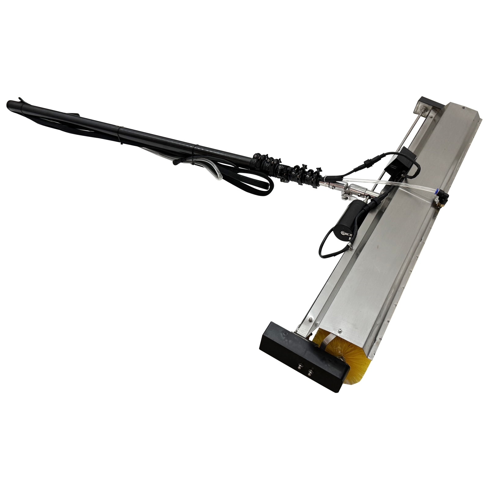 5M Automatic Solar Panel Cleaner 110V Electric Roller Brush with 16.4FT Pole High-Efficiency Scrubbing