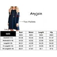 thumbnail image 5 of Anyjoin Women's Long Sleeve Cold Shoulder Top T-Shirt Swing Mini Dress with Pockets, 5 of 5