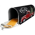 thumbnail image 6 of Christmas Tree Red Truck Mailbox Covers, Magnetic Post Box Cover Wraps Large Size 25.5x21 in for Garden Yard Decor, 6 of 7