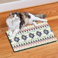 thumbnail image 2 of Boho Retro Floral Pet Feeding Mat-Abstract Art Pattern Absorbent Pet Placemat for Food and Water Bowl, with Waterproof Rubber Backing, Quick Dry Water Dispenser Mat for Dog and Cat (12"x20"), 2 of 7