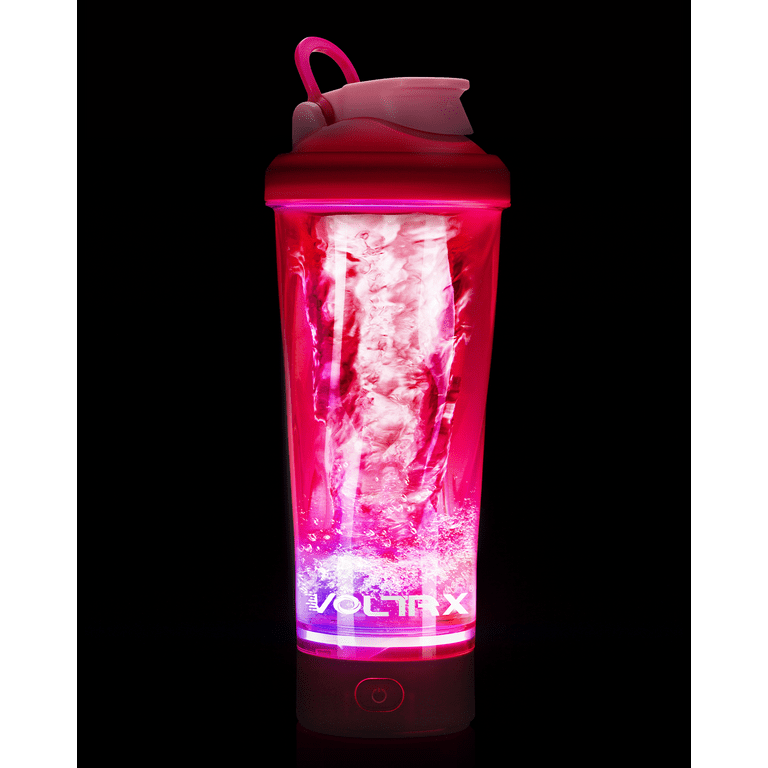 VOLTRX Electric Protein Shaker Bottle Sport Red- Tritan, BPA-Free, 24 oz Vortex Mixer Cup - USB Rechargeable, Portable for Protein Shakes