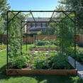 thumbnail image 5 of Lilypelle Large Outdoor Garden Arch Trellis for Climbing Plants, 79'' H x 79'' L x 79'' W Large Grape Vine Trellis Arch Arbor Gazebo, Grape Trellis for Courtyard and Garden Decoration, Black, 5 of 9