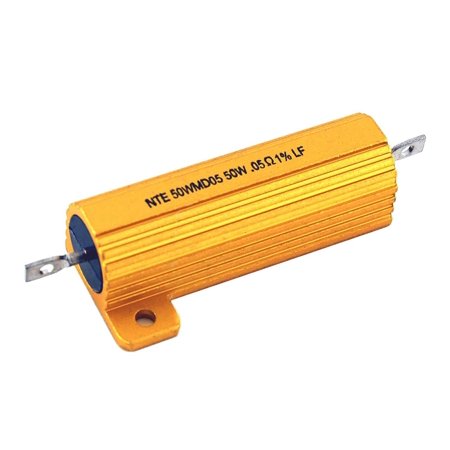 50WM5D0 Aluminum Housed Resistor, Power Wire , Chassis Mount, Axial Solder Lug Lead, 1% Tolerance, 5.0 Ohm Resistance, 50W, 1250V