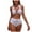 White, variant on felwors Women High Waisted Bikini Sets Bathing Suit Tummy Control Swimsuits Two Piece Swimsuit Tie Back Summer Swimsuit(White, L)
