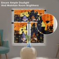 thumbnail image 4 of Halloween Cute Gnomes Kitchen Curtains Horror Witch Scary Spider Spooky Window Curtains Valance and Tier Set 36 Inch Rod Pocket Short Tier Curtain for Room, Cafe Kitchen Decor, 4 of 6
