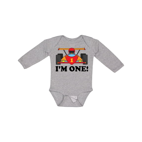Inktastic Race Car 1st Birthday Boys Long Sleeve Baby Bodysuit