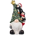 thumbnail image 2 of Lighted Gnome with Penguins Christmas Decoration -17" - Clear LED Lights, 2 of 7