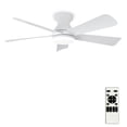 thumbnail image 4 of 42-Inch Low Profile Ceiling Fan with Light - Dimmable LED, 6-Speed and 3 CCT, Quiet DC Motor, Remote Control, 5 White Blades for Indoor/Outdoor, 4 of 9