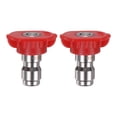 thumbnail image 1 of Uxcell 2-Pack Consejos de Boquilla de Lavadora a Presión, 0 Grado 1/4 Consejos de Lavadora a Presión para Limpieza de Superficies [Orificio de 1mm], 1 of 1
