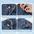 thumbnail image 3 of 1box 16pcs Silicone Plastics Zipper Holder Upper for Jeans and Buttons Keep Zipper Up On Pants with Iron Hooks 35mm Hole: 3x6mm, 3 of 7