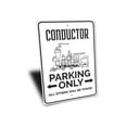 thumbnail image 3 of Conductor Parking Novelty Sign, Metal Wall Decor - 10x14 inches, 3 of 4