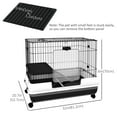 thumbnail image 3 of PawHut 2-Level Guinea Pig Cage for Small Animals, Black 28"H, 3 of 10