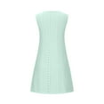 thumbnail image 6 of Otvok Mint Green Dresses Women Summer Pocket Casual Solid Round-Neck Sleeveless Mini Dress, 6 of 6