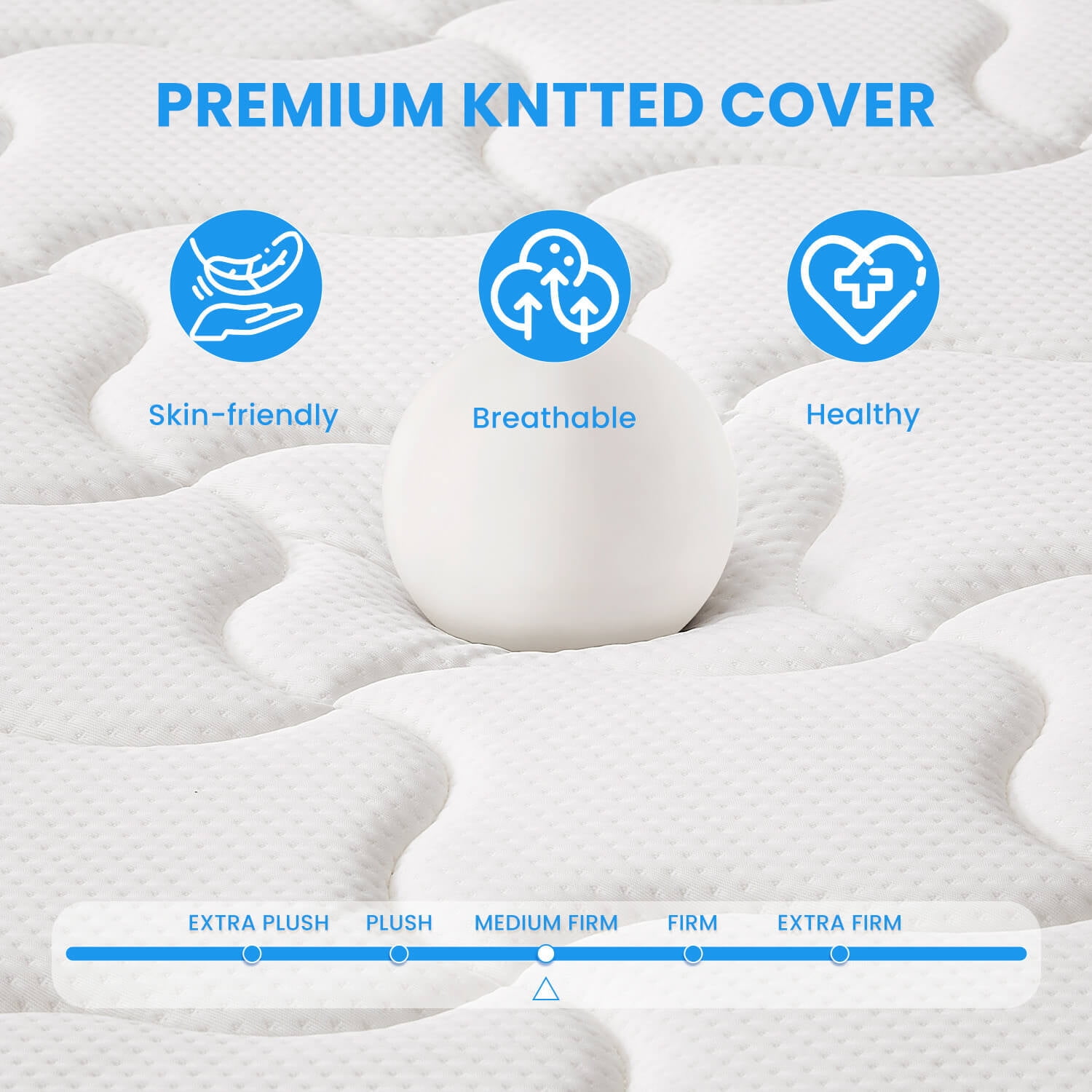 Queen Mattress, 14 Inch Queen Memory Foam Mattress in a Box for Refresh Sleep & Pressure Relief, CertiPUR-US Certified Medium Firm Queen Size Mattresses