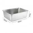 thumbnail image 3 of Stainless Steel Smooth Litter Pan for Cats and Rabbits Metal Rabbit , Odor Control Litter Pan, Easy to Clean 17.7" L X 13.8" W X 5.9" H, 3 of 8