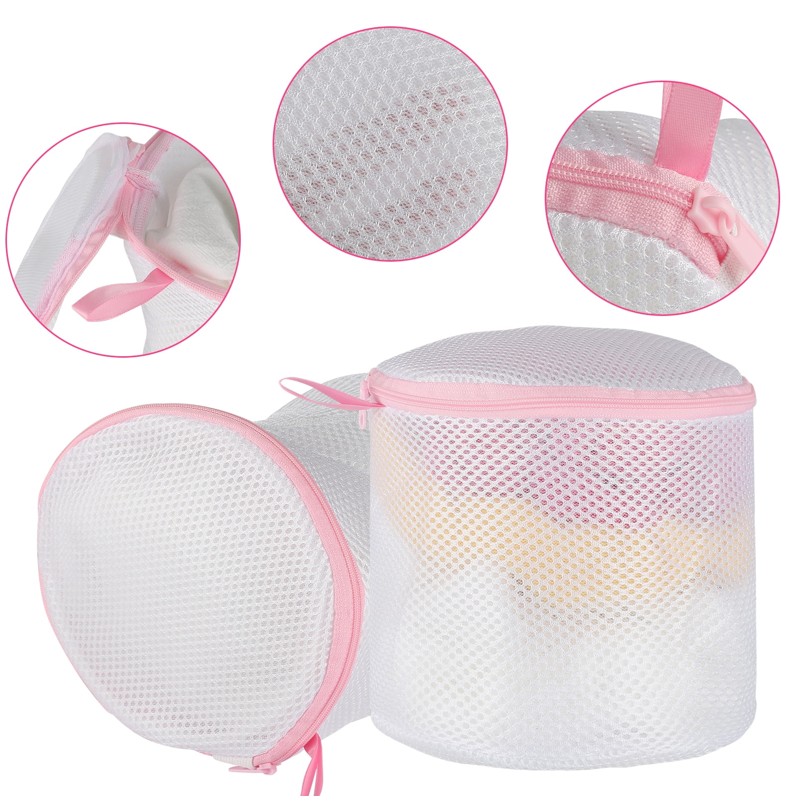Plusmart Bra Laundry Bag, Mesh Laundry Bag for Delicates, Bra Washing Bag for D to G Cup, 3 Pack