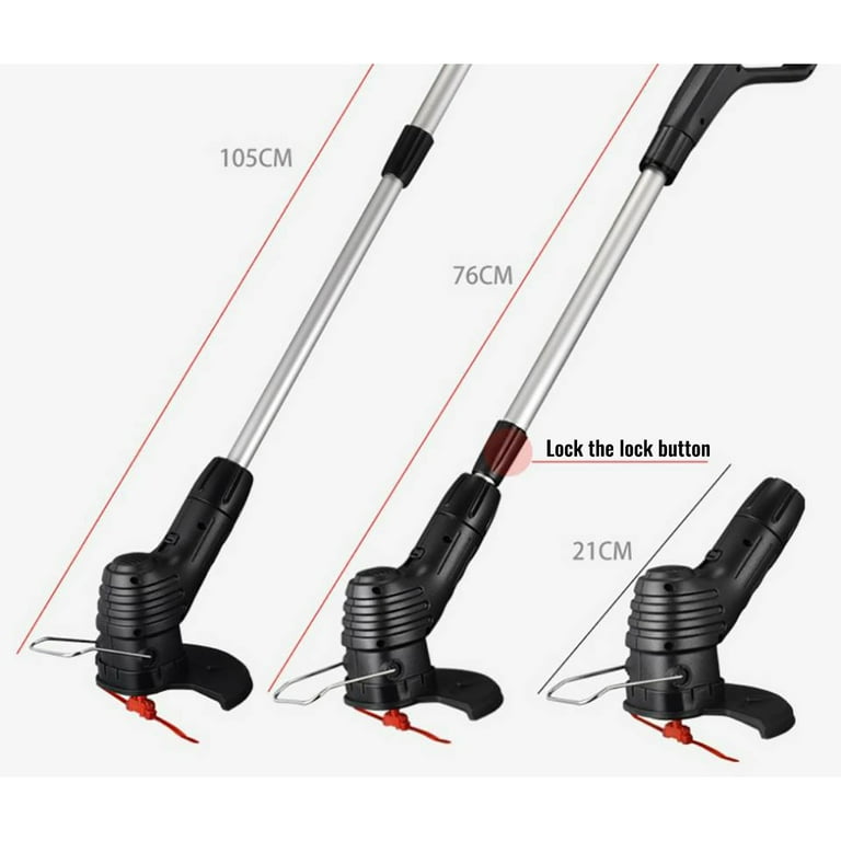Cordless Weed Eater Rechargeable Electric Weed Trimmer 2000mAh Battery Powered Hand held Weed Cutter for Garden Patio Courtyard Lawn