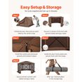 thumbnail image 5 of Gazebo Screen Tent 12x12 ft, 6-Sided Camping Canopy, Removable Top, Quick-Set, Bite-Proof Sun Shelter for 8-10 Person, Backyard Patio, Brown, 5 of 7