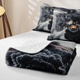 thumbnail image 4 of Castle Fairy Classic Steam Train Quilt Full,Smoke Burst Art Full Bedspread Sets for Bedroom,Ivory Black, 4 of 7