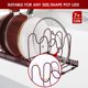 thumbnail image 5 of Soporte para ollas, organizador de cacerolas con 7 compartimentos ajustables compatibles con armarios, soporte para ollas, soporte para sartenes compatible con cocina Afortunado Sencillez, 5 of 5