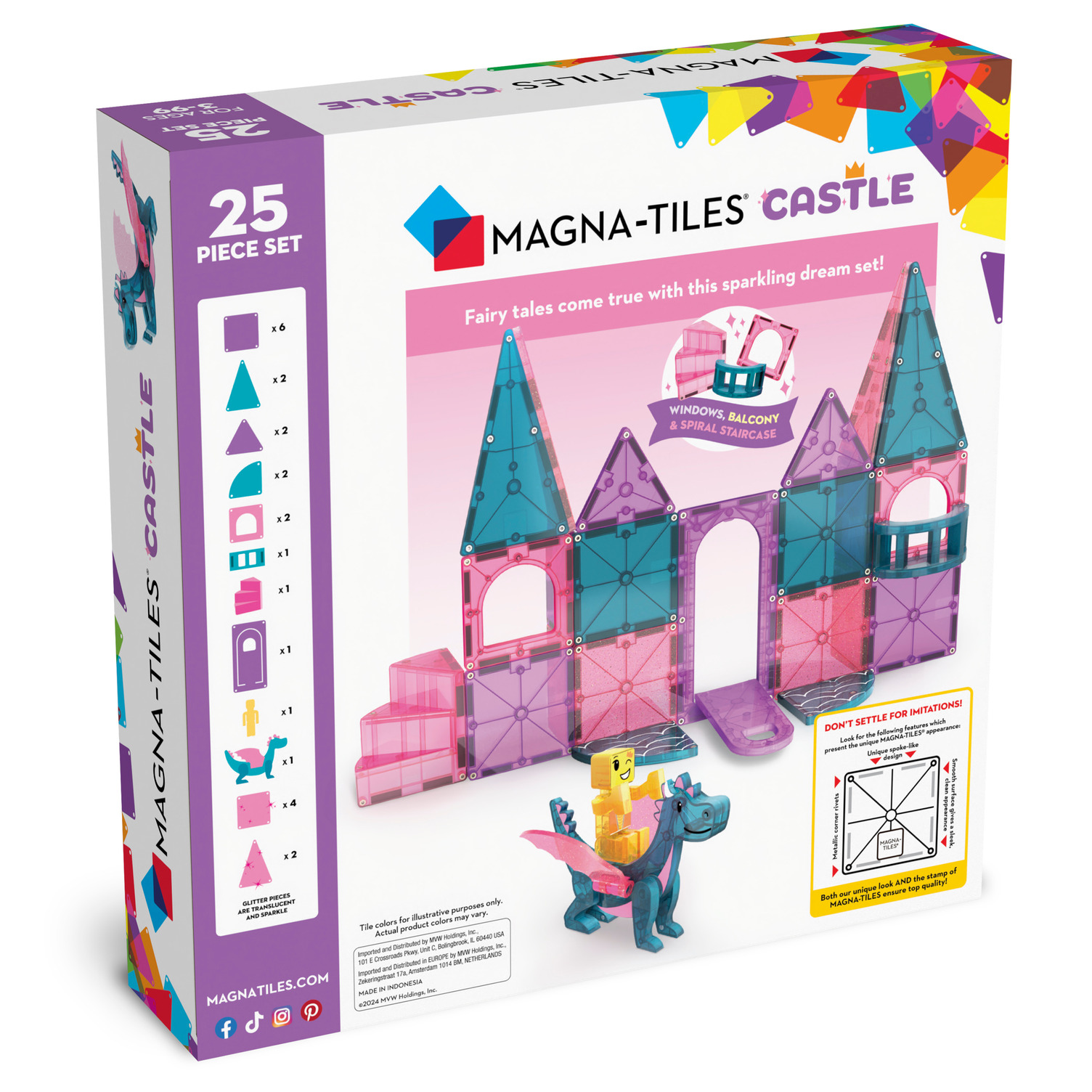 MAGNA-TILES Castle Magnetic Construction Set, 25 Pieces photo 8