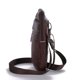 thumbnail image 4 of 5 bolsas de hombro para teléfono con cremallera y mensajero informal de piel auténtica para hombre (marrón), 4 of 5