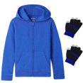 thumbnail image 1 of Bienzoe Boy's Anti-Pilling Soft Fleece Zipper School Uniform Hoodie Blue 14, 1 of 2