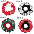thumbnail image 2 of Fashion Headwear Xmas Gifts Flannel Hair Ring Christmas Hair Rope Snowflake Large Intestine Hair Ring Christmas STYLE 4, 2 of 8