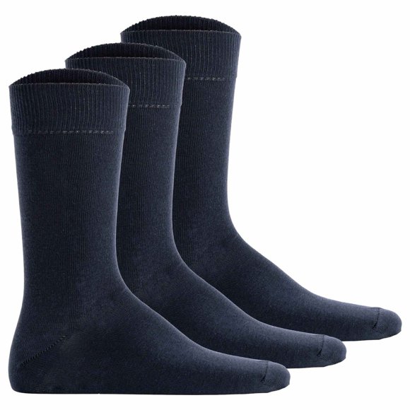 Hudson Calcetines unisex, paquete de 3 - Simply, calcetines básicos, unicolor Azul oscuro 39-42