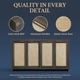 thumbnail image 4 of OAKHAM 4-Door Sideboard Buffet,Rattan Storage Cabinet with Adjustable Shelves,Midnight Oak, 4 of 6