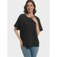 thumbnail image 3 of Women's Casual Short Sleeve T-Shirt, Crew Neck Basic Tee, Soft Comfortable Everyday Top, 3 of 6