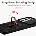 thumbnail image 6 of for Samsung Galaxy S21 Ultra Case with Camera Lens Cover HD Screen Protector, Military-Grade Drop Tested Magnetic Ring Holder Kickstand Protective Phone Case for Samsung Galaxy S21 Ultra 5G (Black), 6 of 17