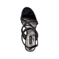thumbnail image 4 of Nine West Lexy 3 Black Rounded Open Toe Buckle Closure Stiletto Heeled Sandals (Black, 11), 4 of 5