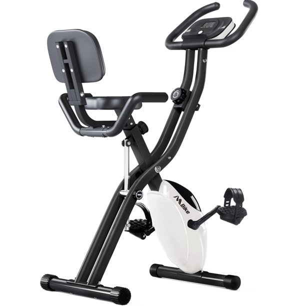 Indoor Exercise Bike, 10Level Adjustable Resistance Fold Upright