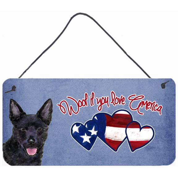 Woof if you love America Australian Kelpie Wall or Door Hanging Prints