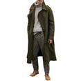thumbnail image 1 of FOCUSNORM Long-sleeved Trench Coat, Solid Color Long Jacket Loose Overcoat, 1 of 2
