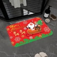 thumbnail image 3 of Alfombra deslizante Lavable Padre de Santa Claus alces Rectangular Red Flannel Absorbente para el año Decoración de Interior de Navidad A perfecl Alfombra manta, 3 of 8