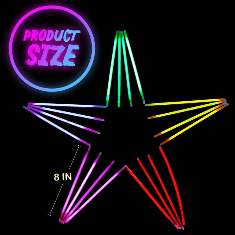 Joyfy Glow Sticks Bulk Pack, 100 Count 8 Inch photo 4