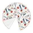 thumbnail image 3 of Salouo Tulips Flowers Christmas Tree Skirt 30" Farmhouse Christmas Decorations Snowman Xmas Tree Skirt Tree Mat for Holiday Party Decor, 3 of 8
