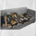 thumbnail image 5 of Seashells Soft Flannel Fleece Throw Blanket, Seashell Background Still Life Spiral Wooden Table Rural Rustic Country Theme, Cozy Plush for Indoor and Outdoor Use, 70" x 90", Multicolor, by Ambesonne, 5 of 5