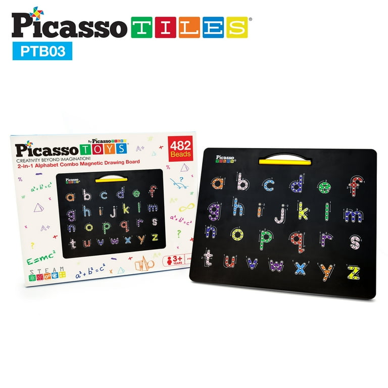 PicassoTiles 2-in-1 Magnetic Drawing Board Toy 12x10 Martinique PicassoTiles 2-in-1 Magnetic Drawing Board Toy 12x10 Martinique