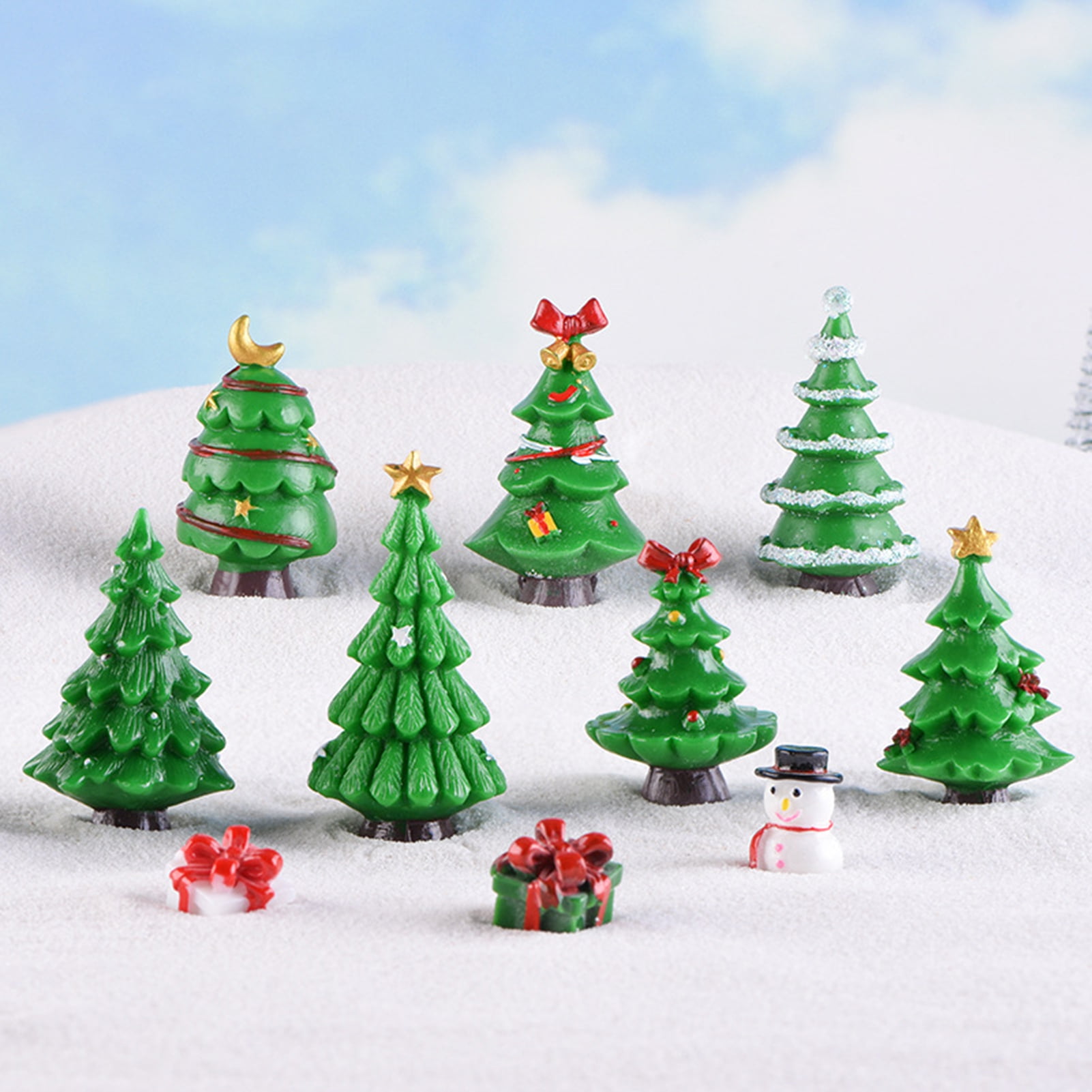 Finelylove Lighted Christmas Decorations Christmas Ornaments Resin Craft  Desktop Ornament Miniature Christmas Decorations 