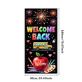 thumbnail image 3 of Welcome Back Banner for Office School Decorations with Balloons Colorful Pencils Party Supplies and Festive Backdrop for Event Celebration Classroom Decor, 3 of 4