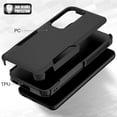 thumbnail image 5 of for Samsung Galaxy S23 Heavy Duty Case,Stylish 2 in 1 Military Grade Armor PC+TPU Silicone Hybrid Rugged Shockproof Glossy Grip Edge Protective Anti-Scratch Back Phone Cover,Black, 5 of 5