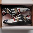 thumbnail image 3 of Firefighter Eagle Wreath Christian Cross Running Shoes Sneakers Mesh Black Size 3.5, 3 of 5